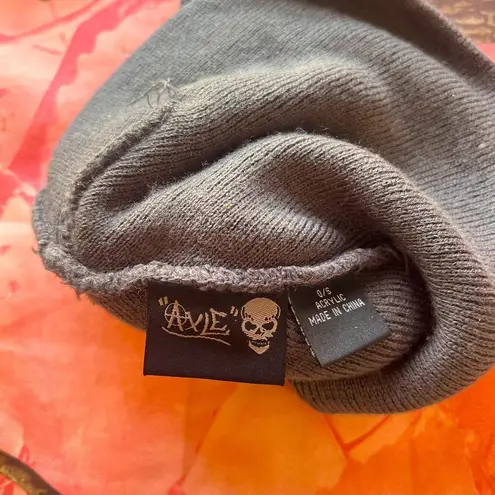 axel edgy grey knit print street style beanie hat Gray