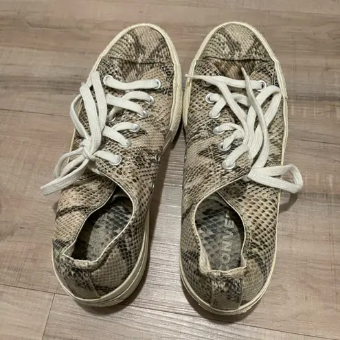 Converse  Women's Beige Snake Pattern Sneakers