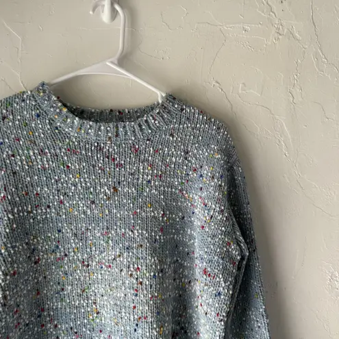 Jun & Ivy Sweater Womens Small Blue Multicolor Confetti Knit Pullover Cozy Top