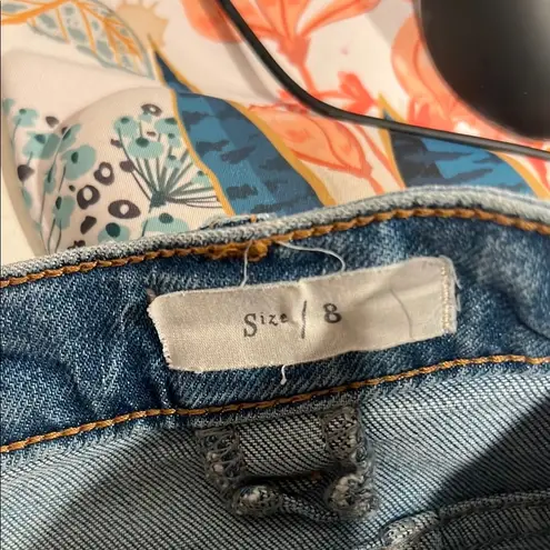 Pilcro and the Letterpress  by Anthropologie size 8 Blue Mini Casual denim  Skirt