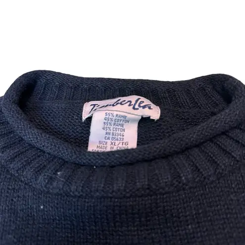 Timberlea Polar Bear Snowflake Sweater Black Red Scarf Vintage XL in GUC