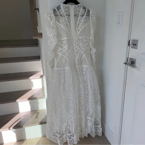 Zimmermann NWT Prima Embroidered Tulle Maxi Dress in Ivory