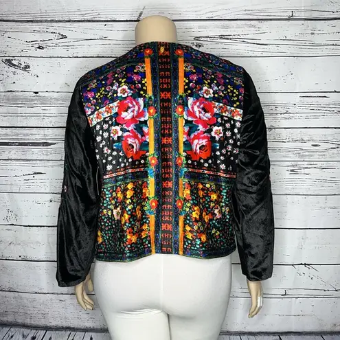 Ruby Globetrotter by Yaya Boston Proper NWT XL Floral Embroidered Velvet Jacket