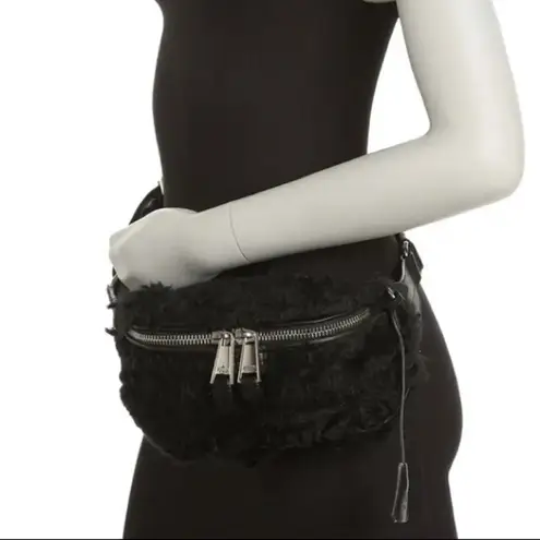 Moschino Authentic Fur/Leather zip belt bag