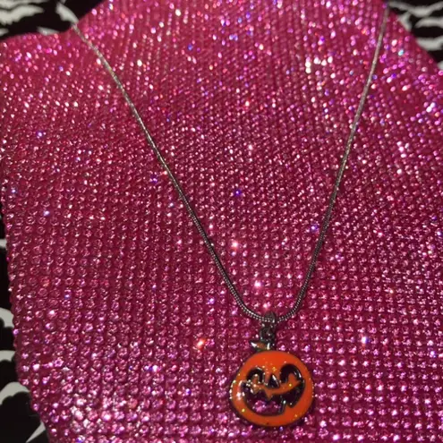 Boutique Pumpkin Necklace Halloween Jewelry Goth Egirl Witch spooky