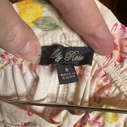 Lila Rose NWOT Lily Rose Linen Blend Floral Print Paper Bag Tie Shorts Size Small - Image 2