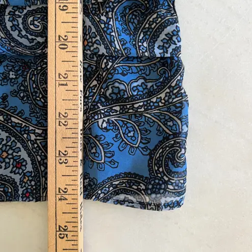 Dana Buchman Blue Paisley Tiered Tank Top Womens Size M Polyester Viscose Blend