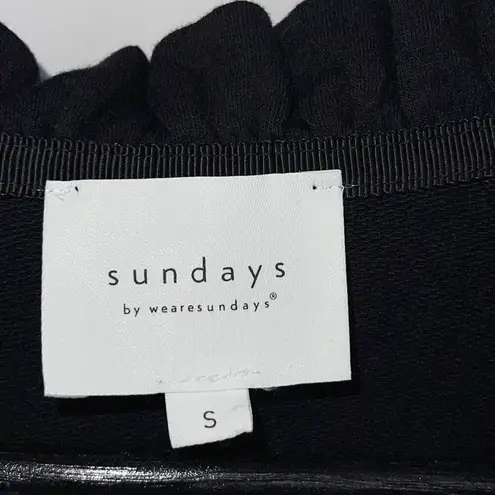 Sundays Womens June Flutter Sleeve Ruffle Tiered Mini Dress Black Size Small