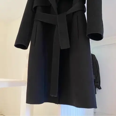 Zac Posen Farrah Wool Trench Coat Black Size 10 Retail $695