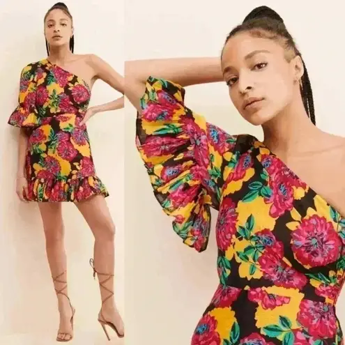 TALULAH La Maison Barcelona Bloom Mini Dress in Bright Bloom Size Medium $350