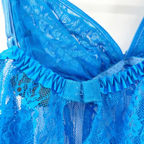 Frederick's of Hollywood Womens Lace Babydoll Chemise Lingerie Slip Dress Size M