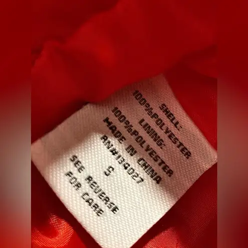 Cali 1850 Red Tokyo Drawstring Zip-Up Lightweight Crop Windbreaker Track Jacket