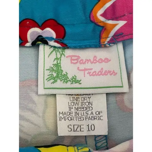 Bamboo Traders Retro Floral Print Cotton Shorts Size 10