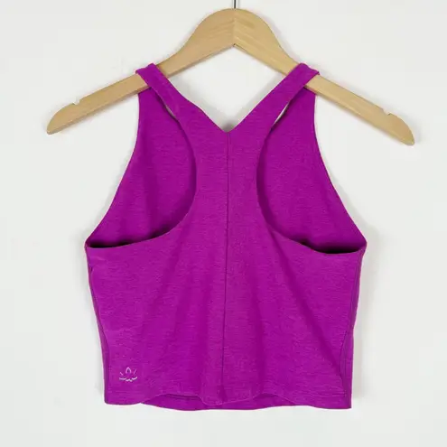 Beyond Yoga Spacedye Refocus Magenta Heather Cropped Tank Top Sports Bra