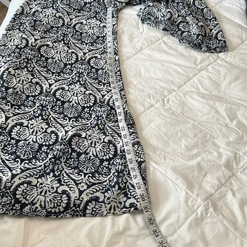 Truth NYC pretty blue and white palazzo pants lined to upper thigh flowy EUC