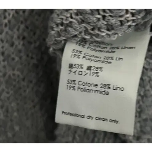 3.1 Phillip Lim Women's Gray Linen Blend Slouchy Knit Sweater M Coastal Grandma