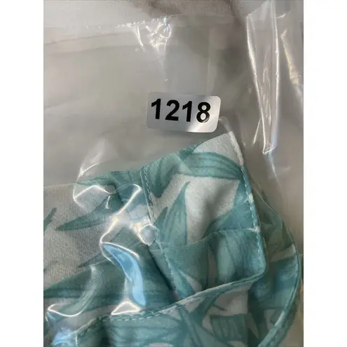 Pineapple Moon Womens Blouse sz L Leaf Hawaii Print Button up Size L