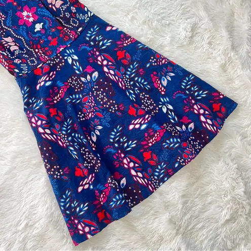 Eva Mendes Collection New York Company Blue Floral Sleeveless Mini Dress Size 0