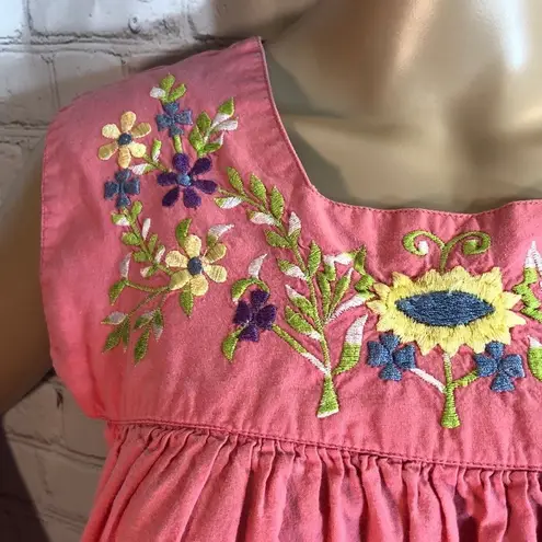 Vintage Jumper Dress w/Embroidered Floral … Size undefined