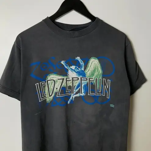 Vintage 90s Led Zeppelin Band Promo Tee T Shirt Distressed 1995 Tour Concert Size M