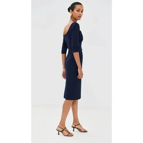 Black Halo NWT Jackie O in Eclipse Stretch Gabardine Belted Sheath Dress 2 $390