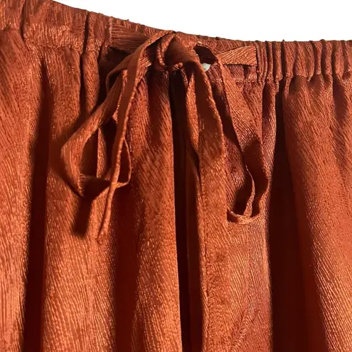 Untitled in Motion Emissus Rust Wide Leg Lounge Pajama Pants Size Medium Orange - Image 6