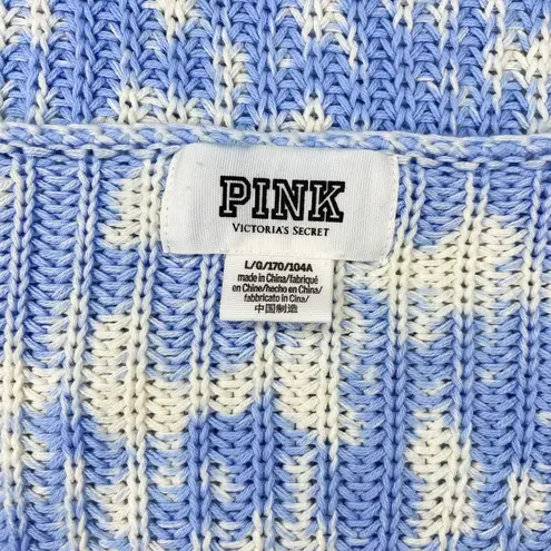 Victoria's Secret Victoria’s Secret Pink Blue & White Crochet Oversized Sweater