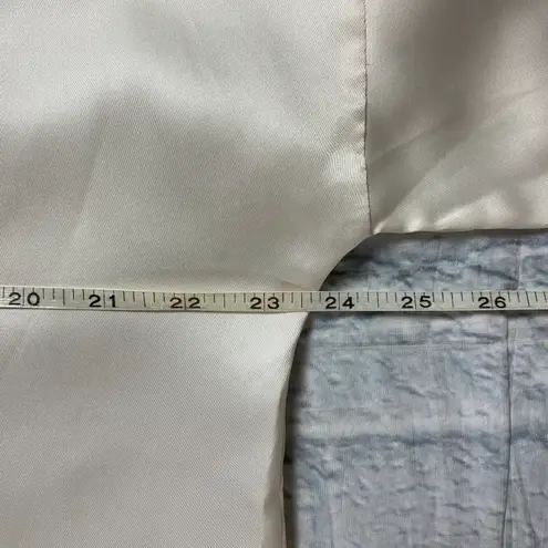 Henri Pierre women L V-cut button front satin Longsleeve nightgown white