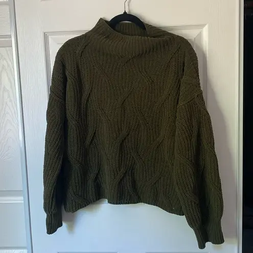 Poof Apparel  Chunky Cable Knit Chenille Sweater