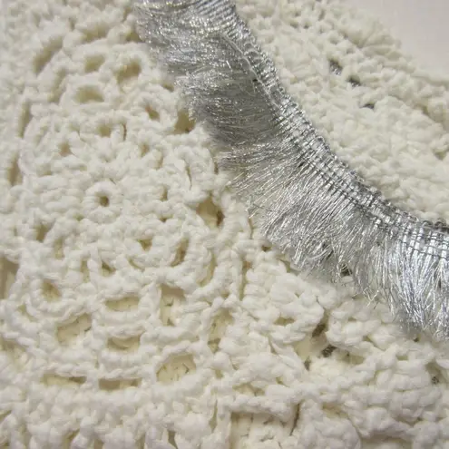 Elie Tahari NWT Vara Crochet Knit Maxi in Antique White Lace-up Back Dress S