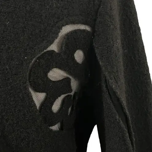 Vintage Marisa Christina Wool Black Jacket Size M Mesh Insert Artsy Whimisgoth Size M