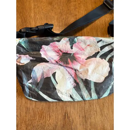Aloha Floral Fanny Pack Belt Bag Festival With Love From Paradise Black