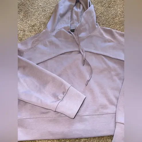 ELFSHE Women's Cutout Cropped Hoodie Purple Size L