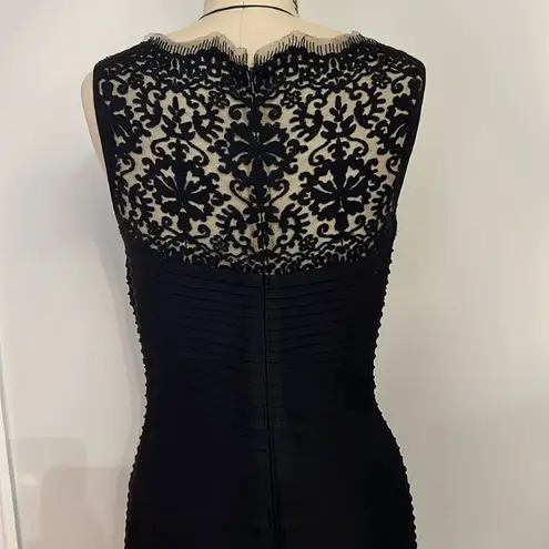 Tadashi Shoji Pintuck Boat Neck Gown