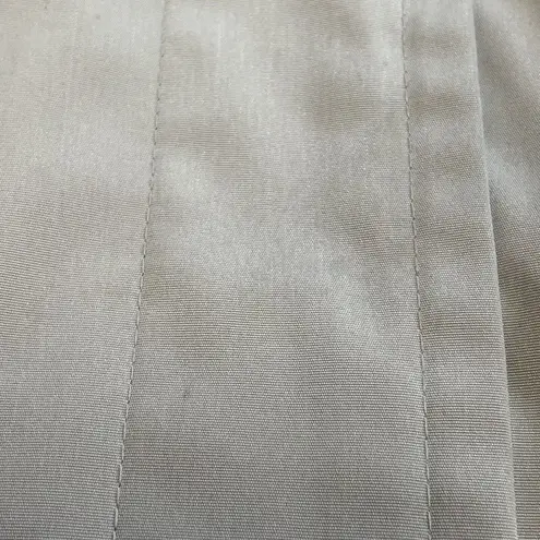 London Fog Vintage Women's XL Tan Mid Trench Coat w/ Belt Pink Silky Lined Print