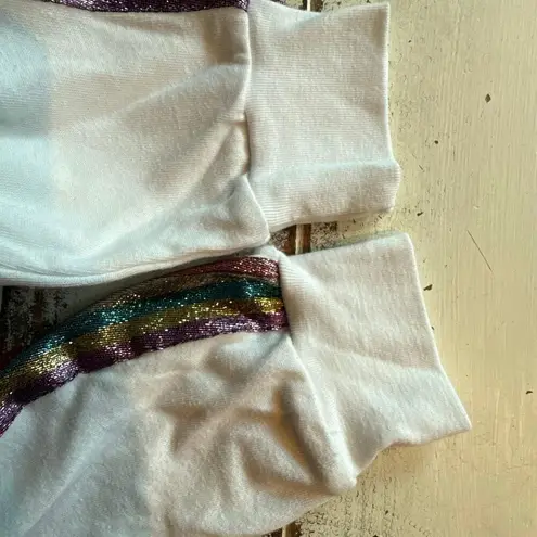 MTV 1/4 Zip Cropped Sweatshirt size small Silver