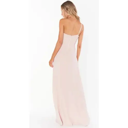 Show Me Your Mumu NWOT SMY MuMu Shannon One Shoulder Formal Dress Maxi‎ Size XS Dusty Blush Crisp