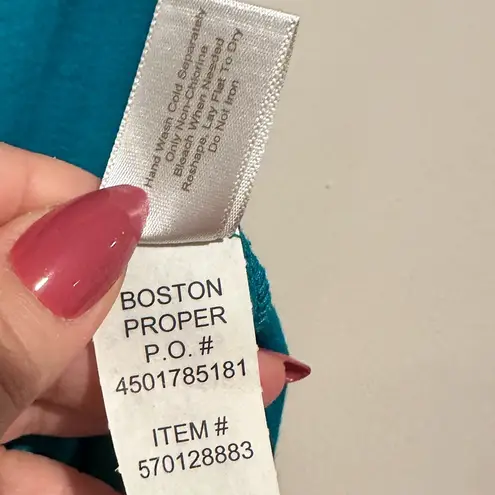 Boston Proper EMBELLISHED BEADED V-NECK BERMUDA BAY SLEEVELESS DRESS COVERUP XL