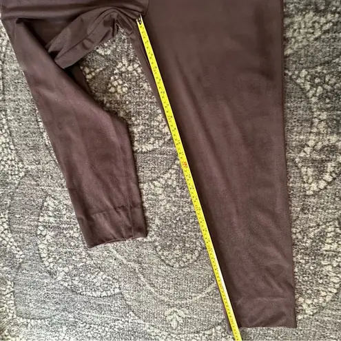 Equestrian Brand Vintage Women’s L Brown Micro Suede Pull On Straight Leg Pants Size L