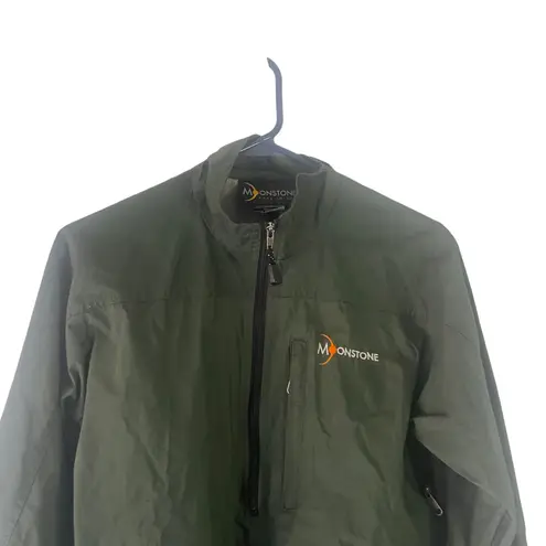 MoonStone Women's Size Small Green Rain Windbreaker Jacket