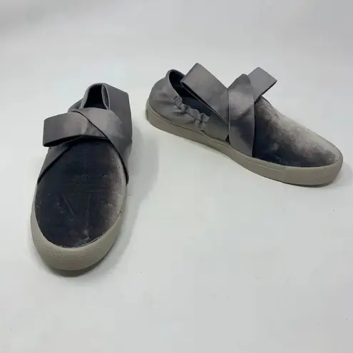 Mercedes Castillo Jamilla Velvet Bow Sneakers Gray Gray Size 7.5