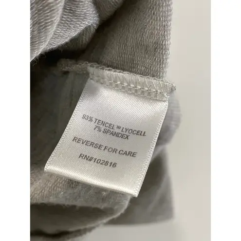 Garnet Hill Size L Gray Heathered Cowl-Neck Tencel Tunic Top Neutral Gorpcore