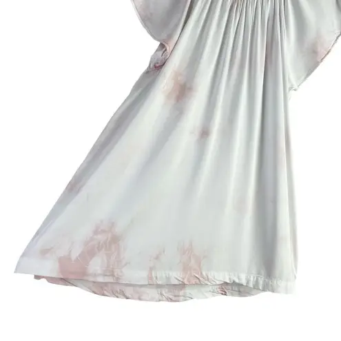 Anthropologie ‎ Cloth & Stone Pink Tie-Dye Cap Sleeve Relaxed Fit Ecovero Top, M