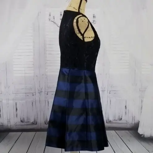 Eliza J striped fit and flare skater dress Belted