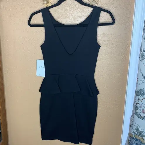 ZARA  Trafaluco Collection Black Peplum Bodycon Dress Size XS