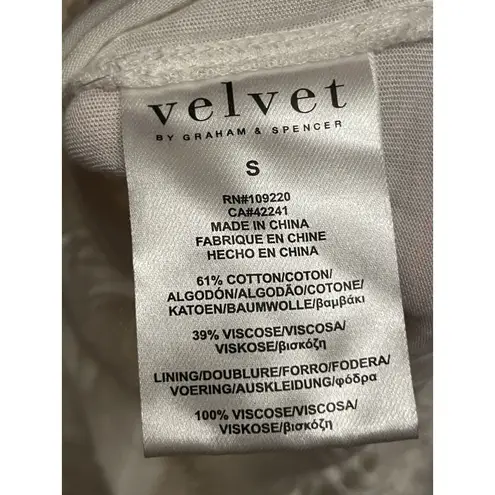 Velvet by Graham Spencer Crochet Mini Dress Women Size Small White Lace Boho