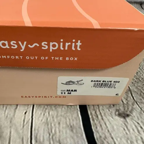 Easy Spirit Women’s Mar Leather Comfort Sandals Ultra Flexible Dark Blue 11M NWT