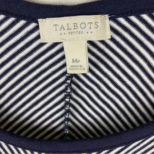 Talbots Talbot’s Pieced Navy and White Striped Tank Maxi Dress Size Petite Medium