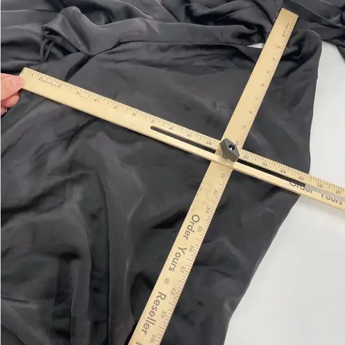 Arias Dress Womens 6 Black Crepe Asymmetrical Drapey Halter Midi Formal Cocktail