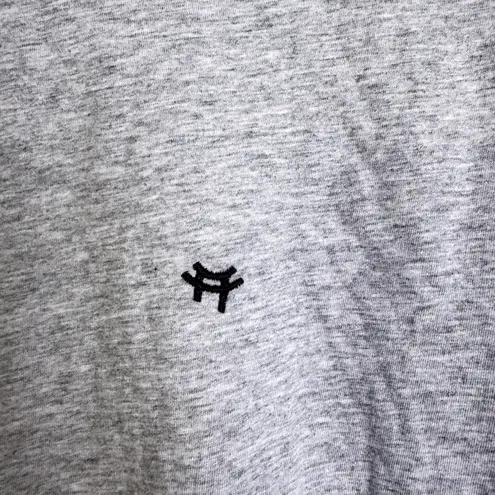 Made For Italic Shirt Womens Large Grey Crew Neck Long Sleeve Embroidered Gray